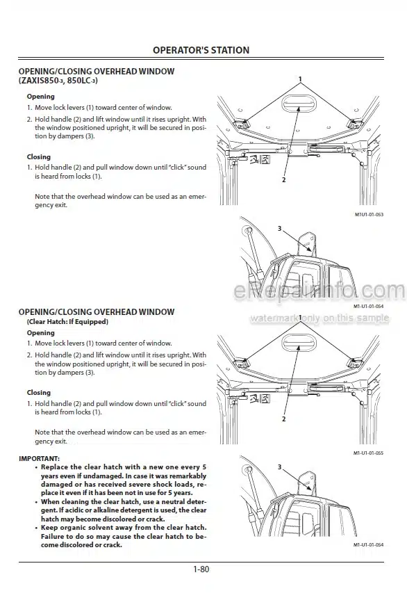 Photo 4 - Hitachi Zaxis 850-3 850LC-3 870H-3 870LCH-3 Operators Manual Hydraulic Excavator