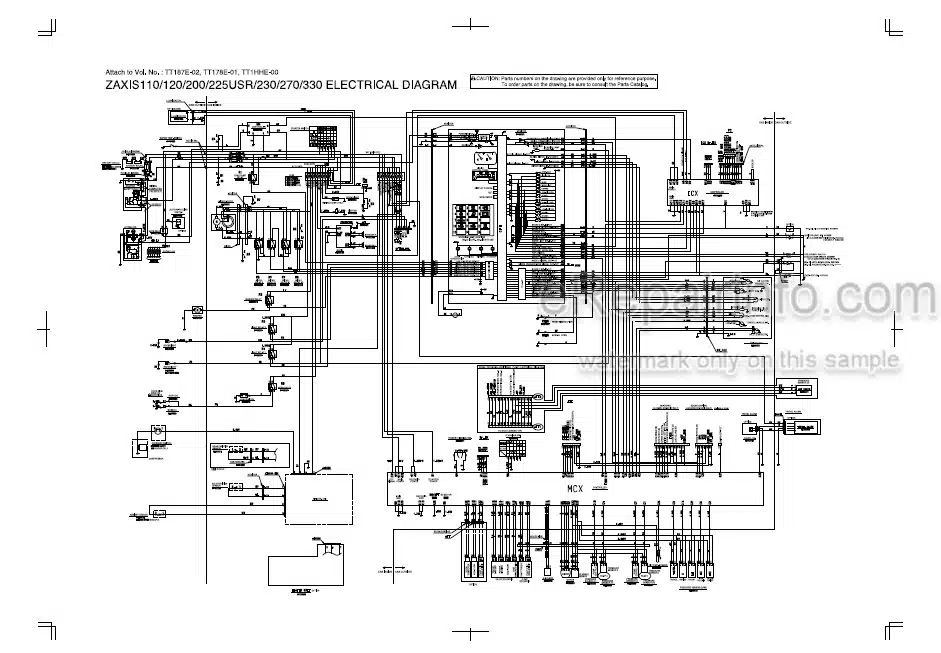 Photo 4 - Hitachi Zaxis ZX200 ZX270W Workshop Manual Excavator