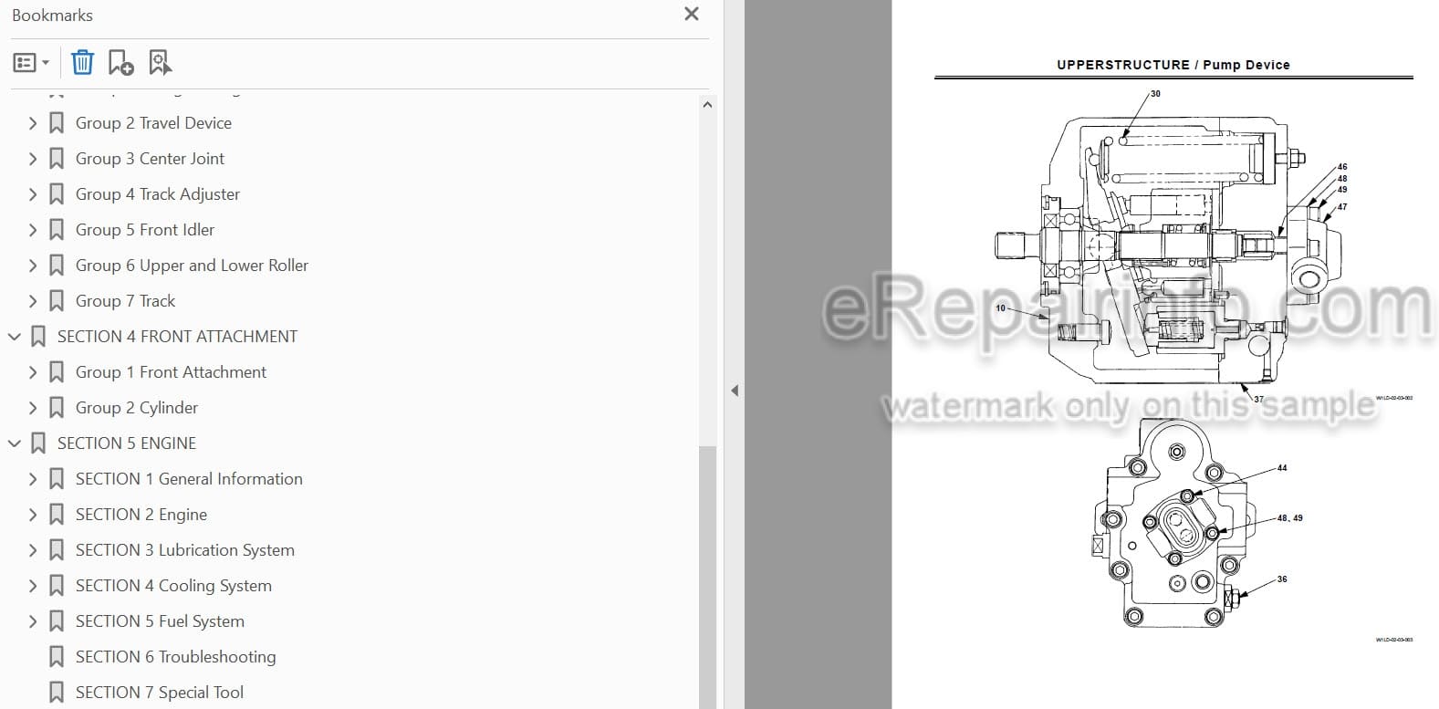 Photo 3 - Hitachi Zaxis ZX40U ZX50U Workshop Manual Hydraulic Excavator