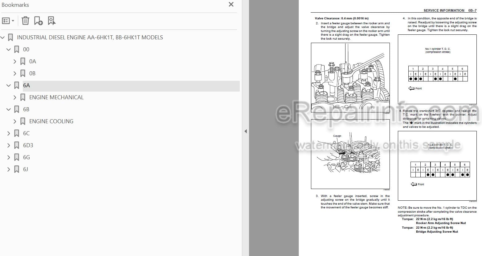 Photo 4 - Isuzu AA-6HK1T BB-6HK1T Workshop Manual Industrial Diesel Engine