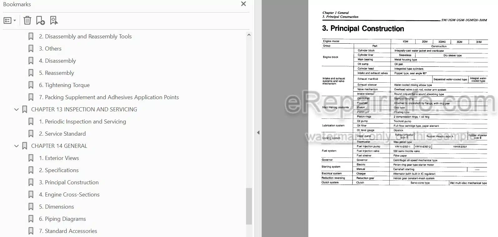 Photo 3 - Yanmar 1GM 2GM 2GMF 3GMD 3GMF 3GM 3HMF Service Manual Marine Diesel Engine