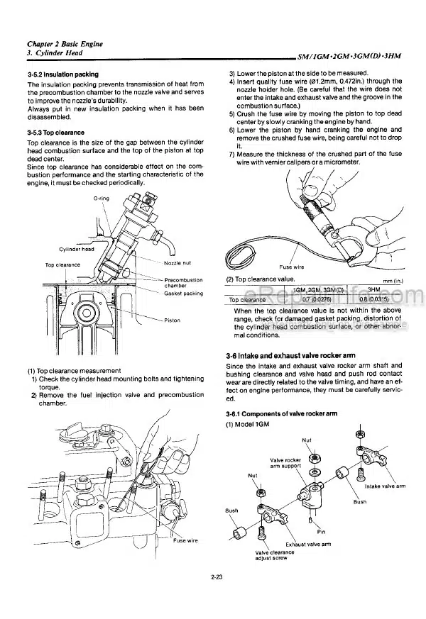 Photo 6 - Yanmar 1SM 2SM 3SM Service Manual Engine