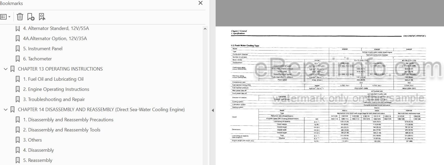 Photo 3 - Yanmar 1GM10 2GM20 3GM30 2GN20F 3GM30F 3HM35F 1GM10C 2GM20C 3GM30C 3HM35C Service Manual Marine Diesel Engine