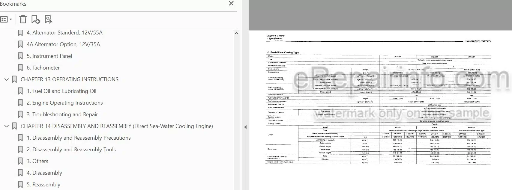 Photo 3 - Yanmar 1GM10 2GM20 3GM30 2GN20F 3GM30F 3HM35F 1GM10C 2GM20C 3GM30C 3HM35C Service Manual Marine Diesel Engine