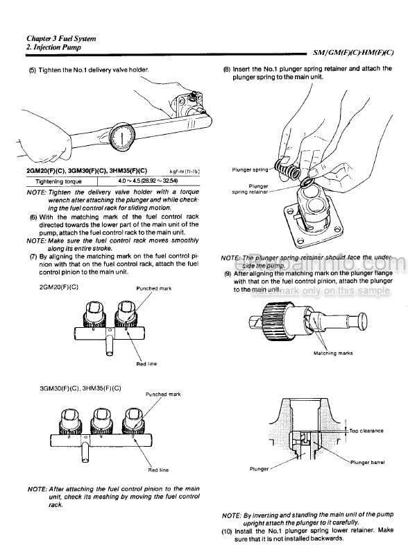 Photo 12 - Yanmar 1GM10 2GM20 3GM30 2GN20F 3GM30F 3HM35F 1GM10C 2GM20C 3GM30C 3HM35C Service Manual Marine Diesel Engine