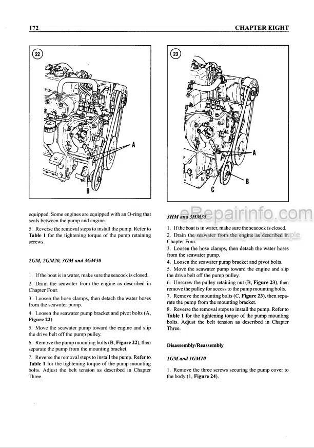 Photo 6 - Yanmar 1GM 1GM10 2GM 2GMF 2GM20 2GM20F 3GM 3GMF 3GMD 3GM30 3GM30F 3HM 3HMF 3HM35 3HM3SF Shop Manual One Two Three Cylinder Engine