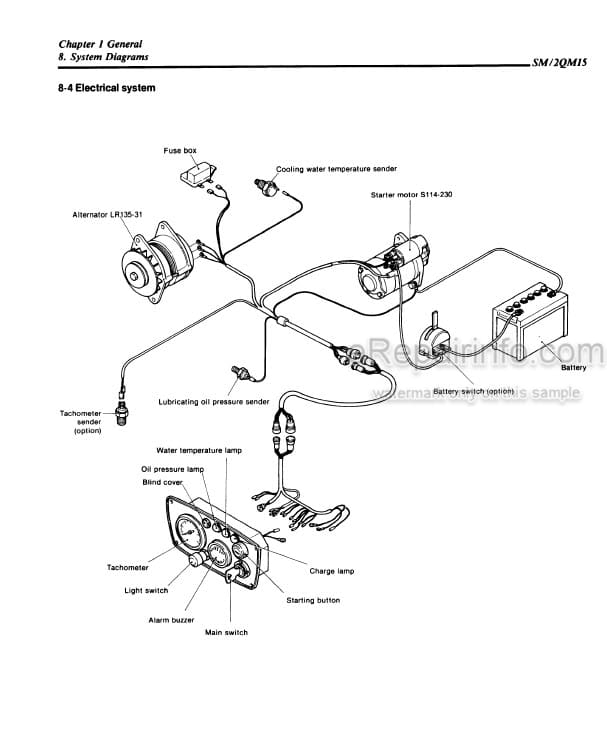 Photo 5 - Yanmar 2QM15 2QM15G Service Manual Marine Diesel Engine