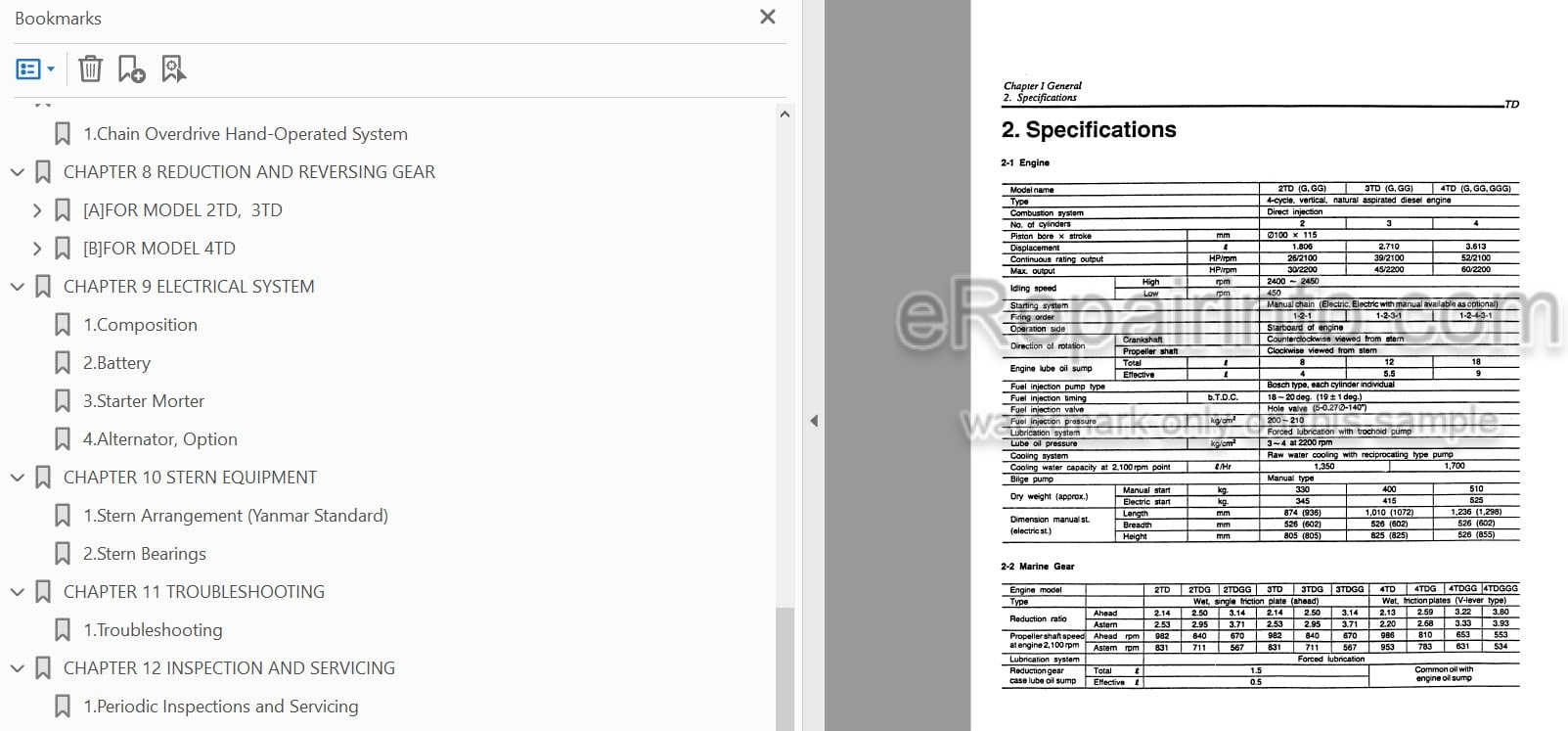 Photo 3 - Yanmar 2TD 3TD 4TD Service Manual Marine Diesel Engine