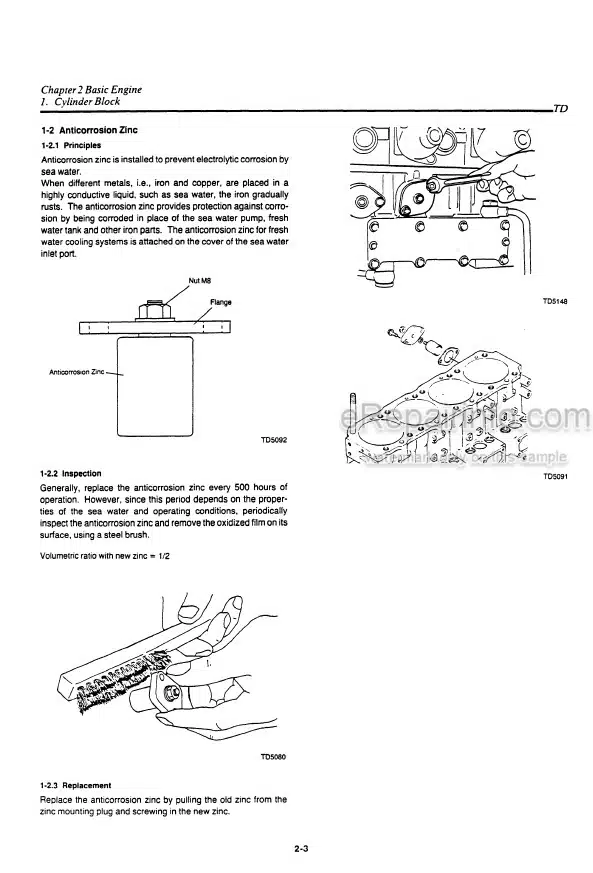 Photo 6 - Yanmar 2TD 3TD 4TD Service Manual Marine Diesel Engine