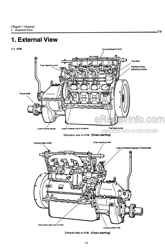 Photo 4 - Yanmar 2TM 3TM 4TM Service Manual Marine Diesel Engine