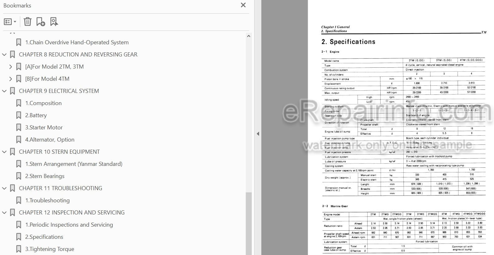 Photo 3 - Yanmar 2TM 3TM 4TM Service Manual Marine Diesel Engine