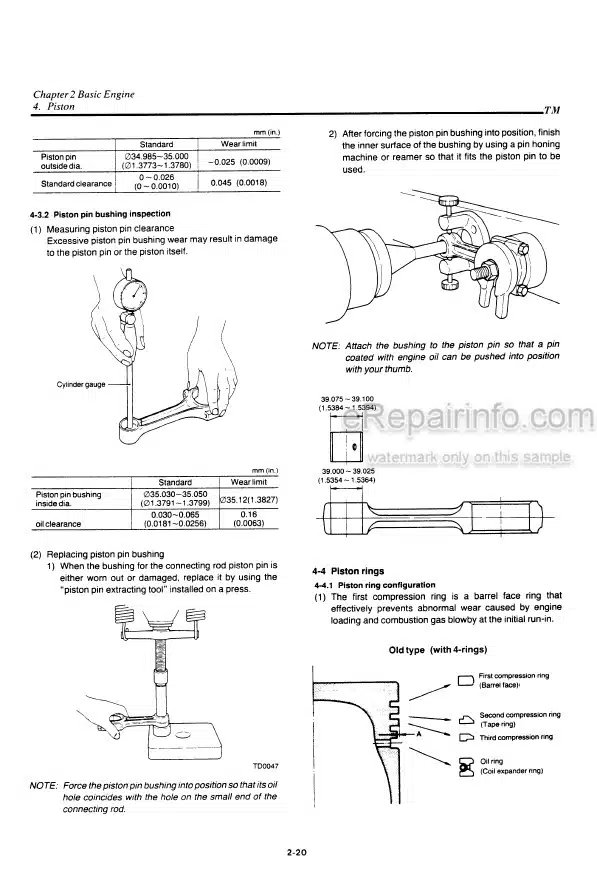 Photo 7 - Yanmar 2TD 3TD 4TD Service Manual Marine Diesel Engine