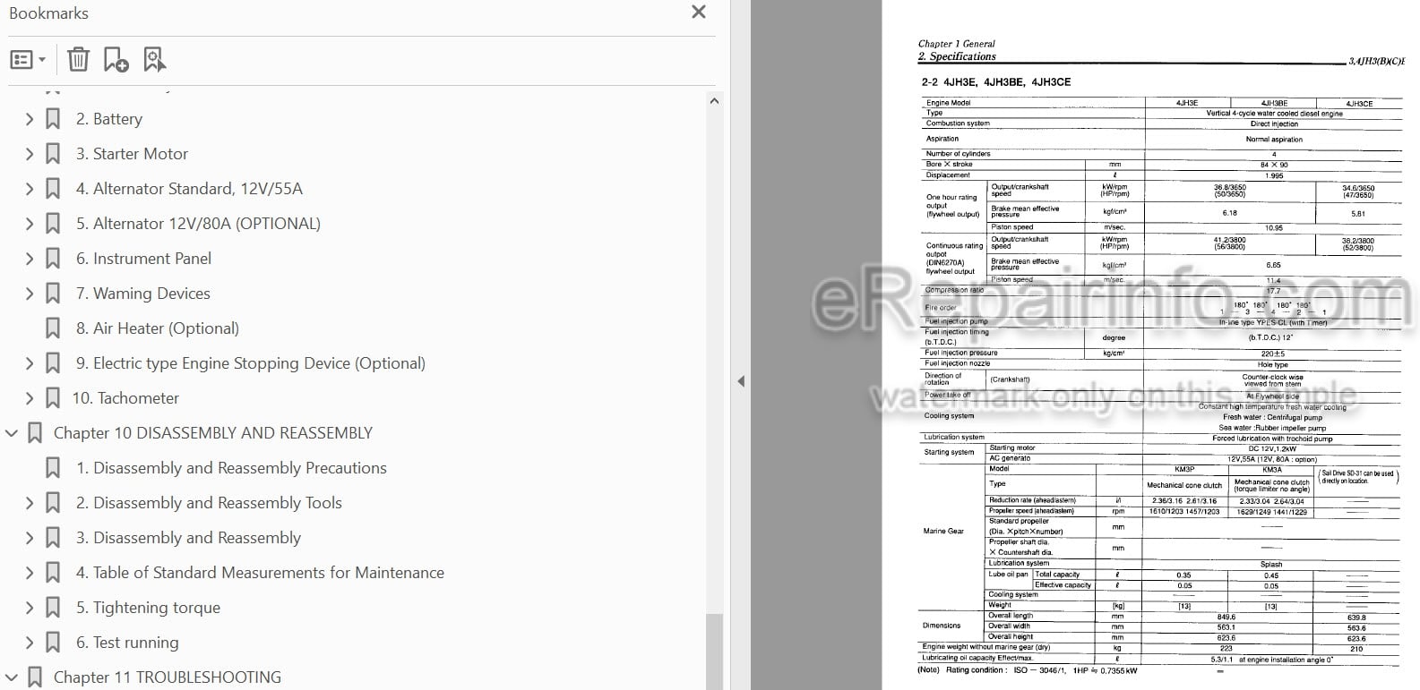 Photo 3 - Yanmar 3JH3E 3JH3BE 3JH3CE 4JHE 4JH3BE 4JH3CE 3JHEA 3JHBEA 3JH3CEA 4JH3E-KM35A 4JH3BE-KM35A 4JH3CE1 Service Manual Marine Diesel Engine