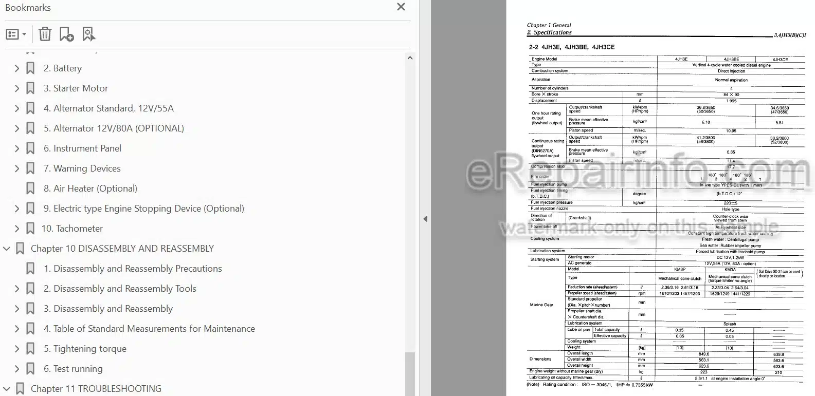 Photo 3 - Yanmar 3JH3E 3JH3BE 3JH3CE 4JHE 4JH3BE 4JH3CE 3JHEA 3JHBEA 3JH3CEA 4JH3E-KM35A 4JH3BE-KM35A 4JH3CE1 Service Manual Marine Diesel Engine