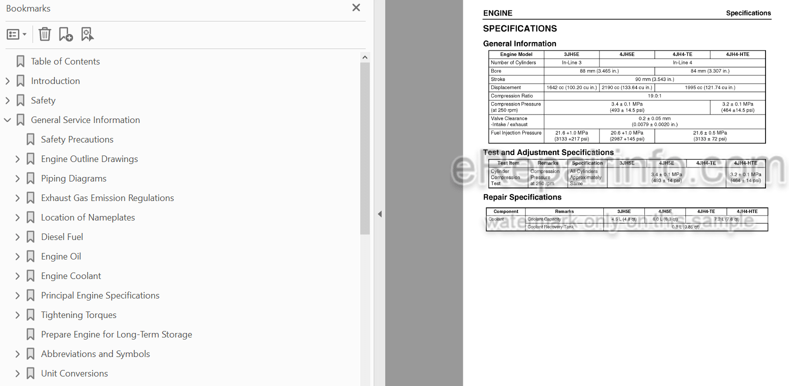 Photo 4 - Yanmar 3JH5E 4JH5E 4JH4-TE 4JH4-HTE Service Manual Marine Engine