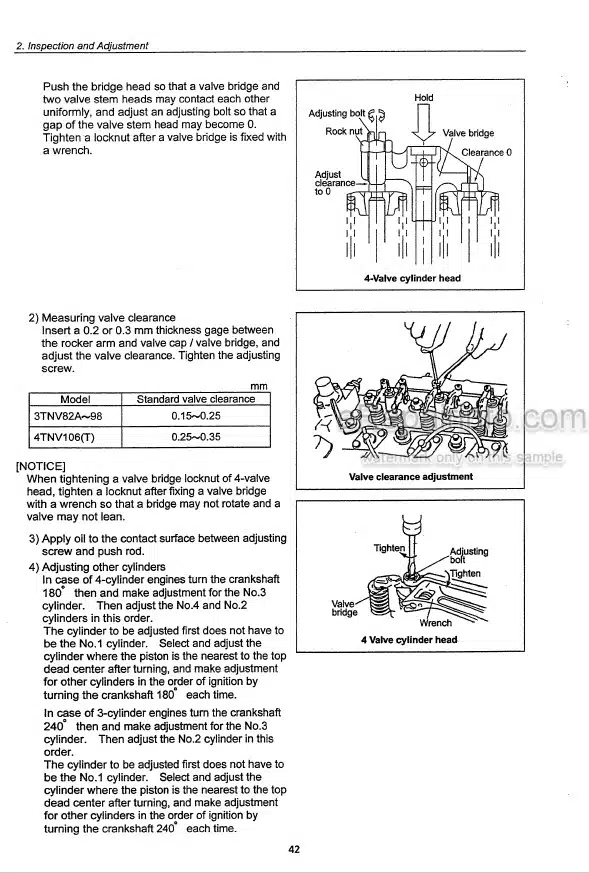 Photo 10 - Yanmar 3TNV82A 3TNV84 3TNV84T 3TNV88 4TNV88 4TNV94L 4TNV98 4TNV98T 4TNV106 4TNV106T Service Manual Engine