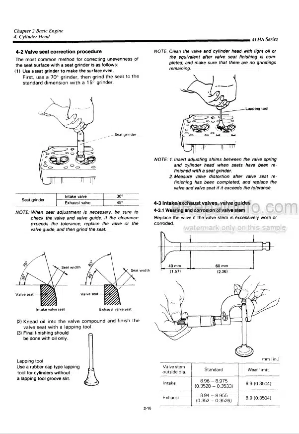 Photo 7 - Yanmar 4JHE 4JH-TE 4JH-HTE 4JH-DTE Service Manual Marine Diesel Engine