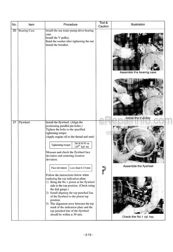 Photo 9 - Yanmar 6CXM-GTE 6CXM-GTE2 Service Manual Marine Diesel Engine