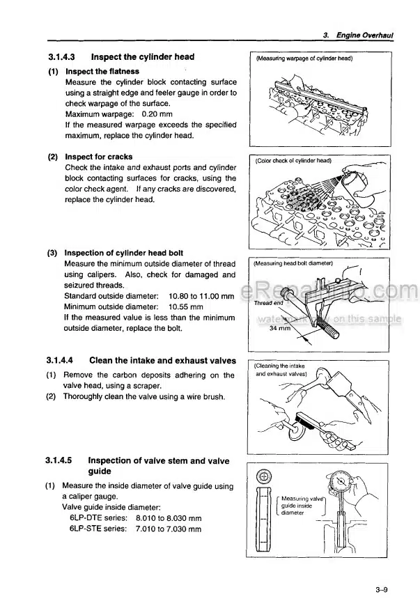 Photo 11 - Yanmar 6LP-DTE 6LP-DTEZ 6LP-DTZE1 6LPA-DTP 6LPA-DTZP 6LP-STE 6LP-STZE 6LP-STZE1 6LPA-STP 6LPA-STZP Service Manual Marine Diesel Engine