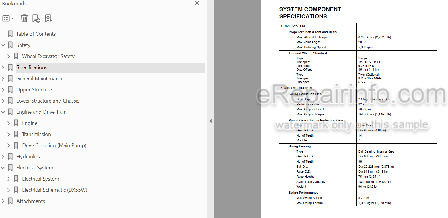 Photo 3 - Yanmar B55W-2 Shop Manual Wheeled Excavator 5001-