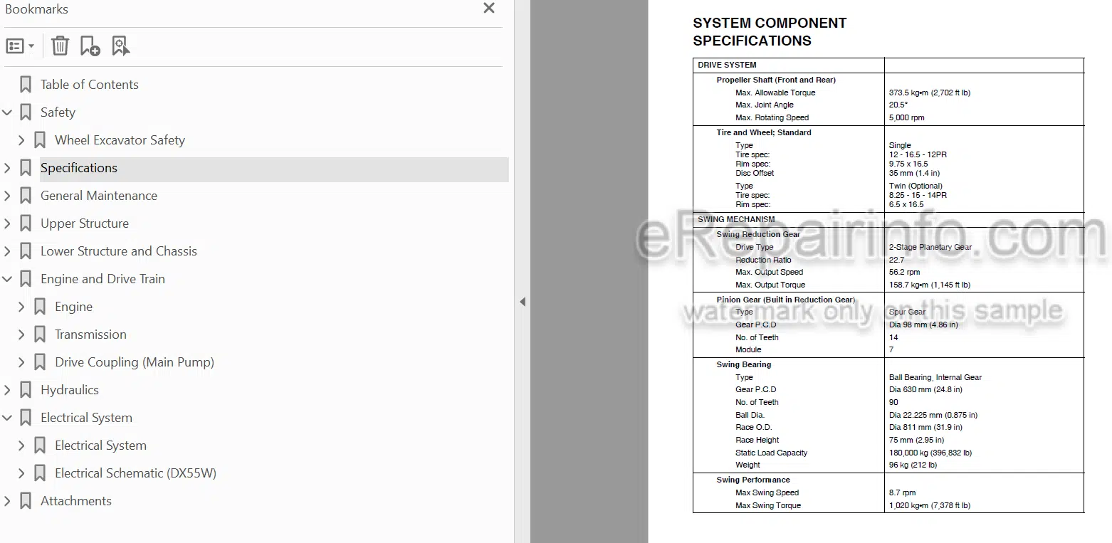Photo 3 - Yanmar B55W-2 Shop Manual Wheeled Excavator 5001-