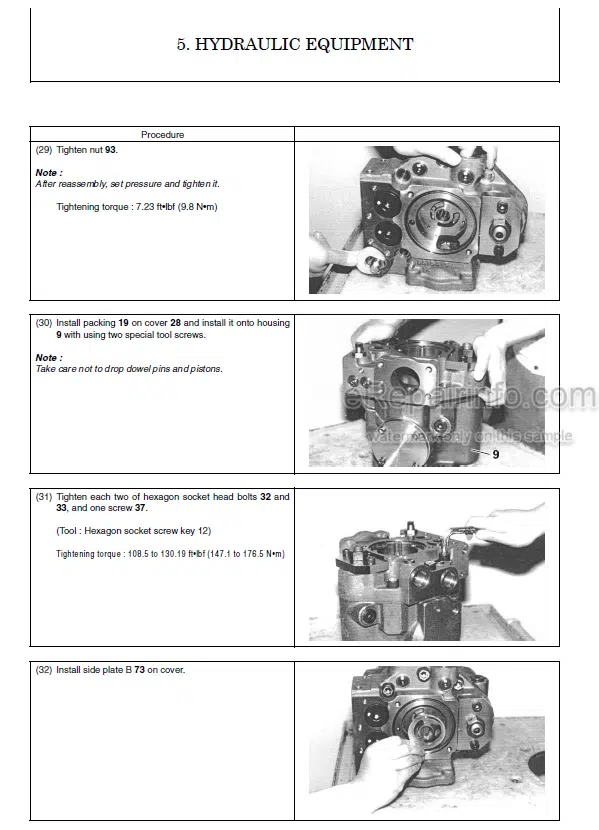 Photo 8 - Yanmar B110W Service Manual Wheeled Excavator TL11040104-TL1104XXXX