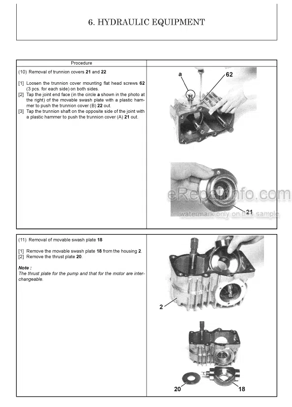 Photo 8 - Yanmar Schaef TC10Z Service Manual Crawler Excavator