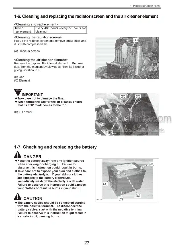 Photo 10 - Yanmar EF227H EF230H EF233H EF235H Technical Manual Tractor