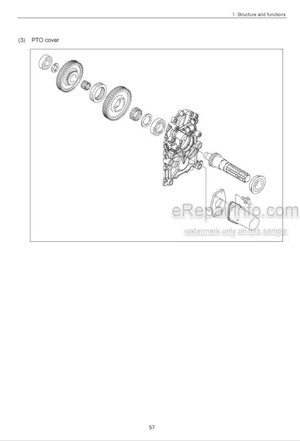 Photo 5 - Yanmar EF312T EF352T Technical Manual Diesel Tractor