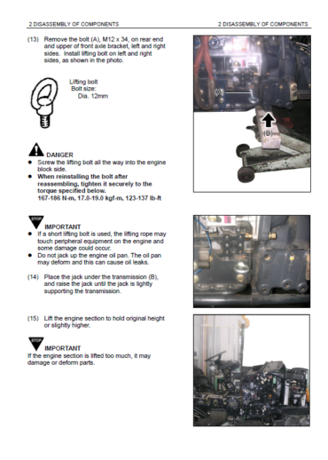 Photo 3 - Yanmar EF494T Technical Manual Diesel Tractor