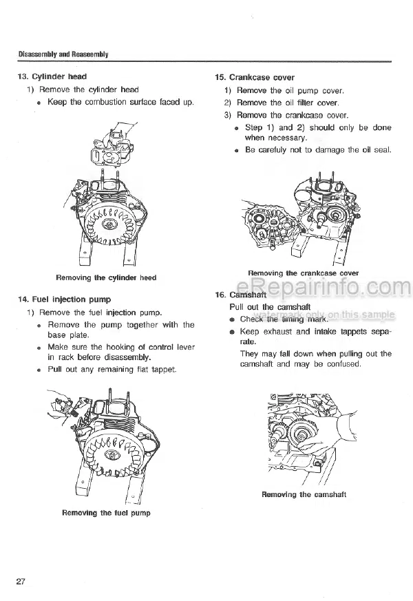Photo 9 - Yanmar L40AE L48AE L60AE L70AE L75AE L90AE L100AE Service Manual Industrial Diesel Engine