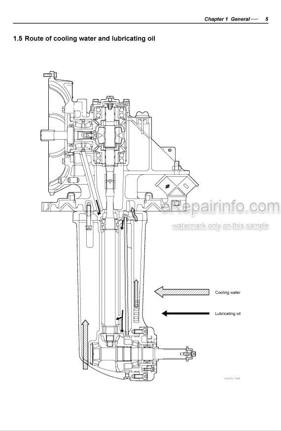 Photo 3 - Yanmar SD40 SD40-4T SD50 SD50-4T Service Manual Sail Drive Unit