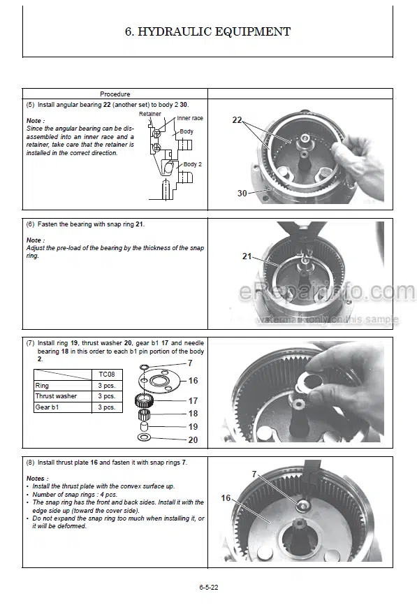 Photo 7 - Yanmar Schaef TC10Z Service Manual Crawler Excavator