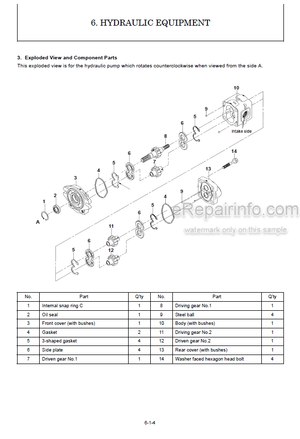 Photo 3 - Yanmar Schaef TC08 Service Manual Crawler Excavator