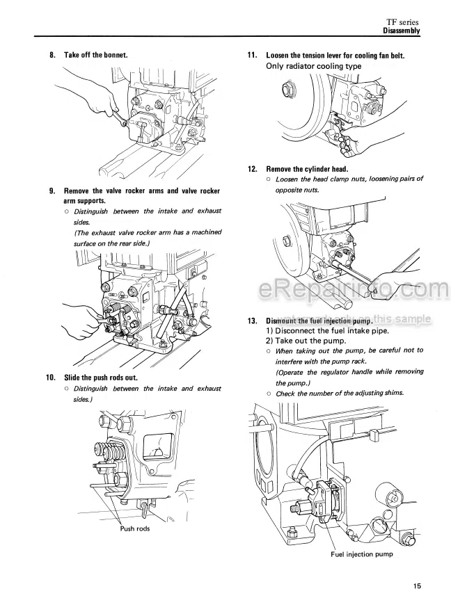 Photo 7 - Yanmar SD40 SD40-4T SD50 SD50-4T Service Manual Sail Drive Unit