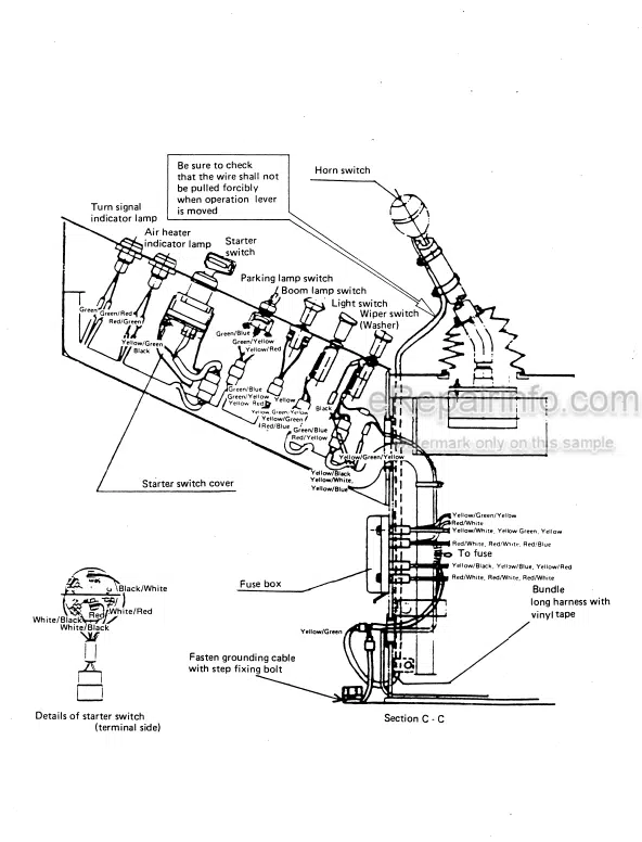 Photo 1 - Yanmar YB401W Service Manual Supplement Wheel Backhoe