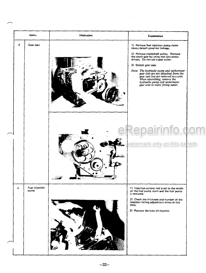 Photo 4 - Yanmar YM135 YM135D YM155 YM155D Service Manual Diesel Tractor