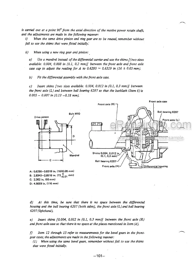 Photo 3 - Yanmar YM135 YM135D YM155 YM155D Service Manual Diesel Tractor
