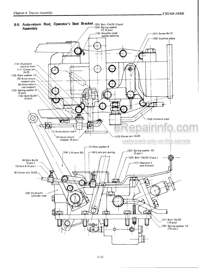Photo 5 - Yanmar YM169 YM169D Service Manual Diesel Tractor