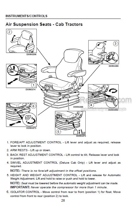 Photo 3 - Case IH Maxxum MX100 MX110 MX120 MX135 MX150 MX170 Operators Manual Tractor JJE0961233- JJE0981633-