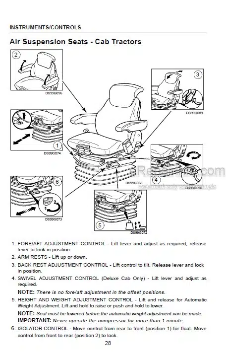 Photo 3 - Case IH Maxxum MX100 MX110 MX120 MX135 MX150 MX170 Operators Manual Tractor JJE0961233- JJE0981633-