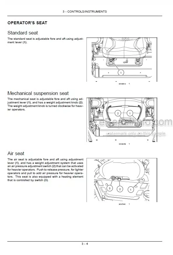 Photo 3 - Case SR130 SR160 SR175 SV185 SR210 SR240 SR270 SV280 SV340 TR270 TR310 TR340 TV380 Operators Manual Skid Steer Compact Track Loader