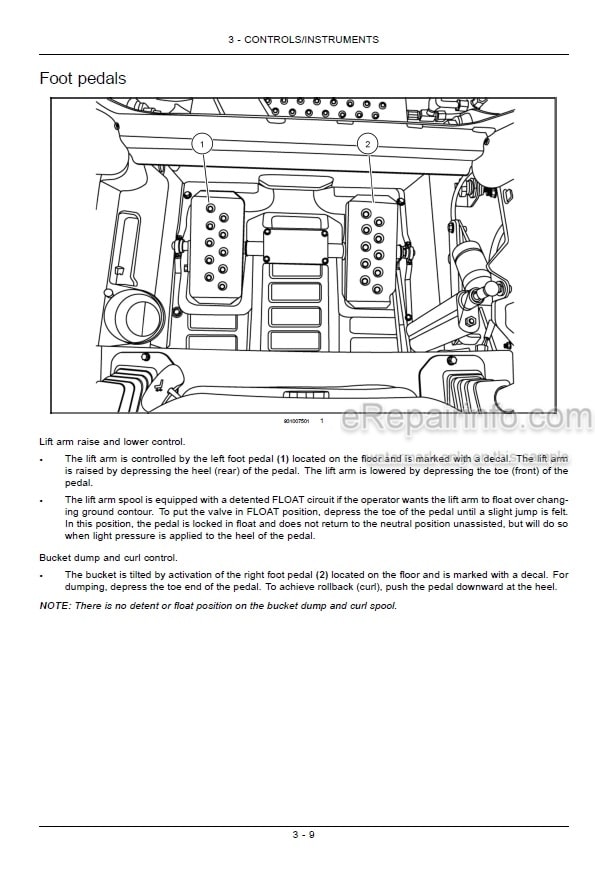 Photo 3 - Case SR130 SR160 SR175 SV185 SR210 SR240 SR270 SV280 SV340 TR270 TR310 TR340 TV380 Operators Manual Skid Steer Compact Track Loader