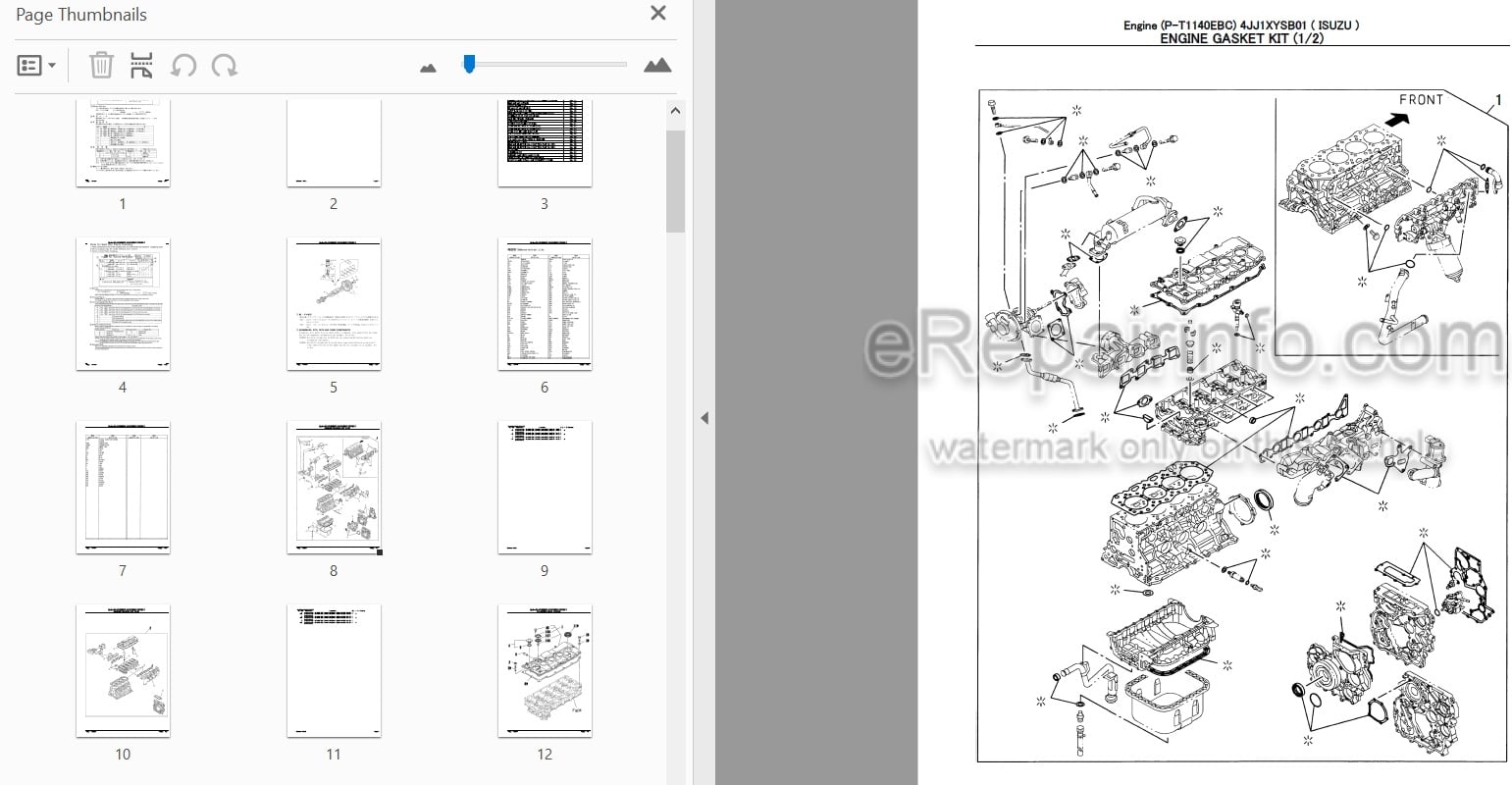 Photo 3 - Isuzu 4JJ1XYSB01 Parts Catalog Engine
