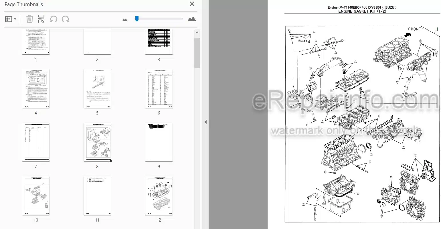 Photo 3 - Isuzu 4JJ1XYSB01 Parts Catalog Engine