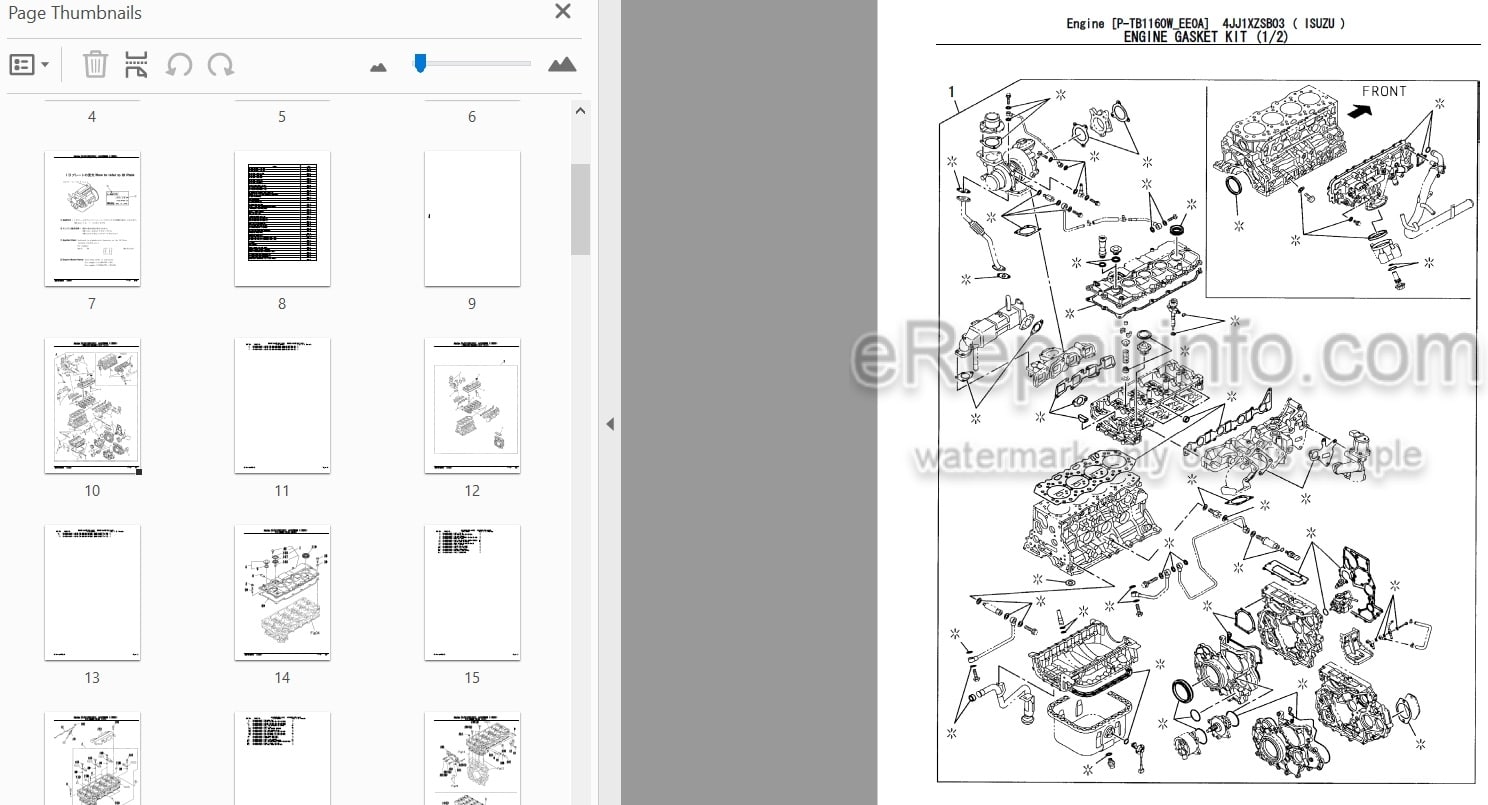 Photo 3 - Isuzu 4JJ1XZSB03 Parts Catalog Engine
