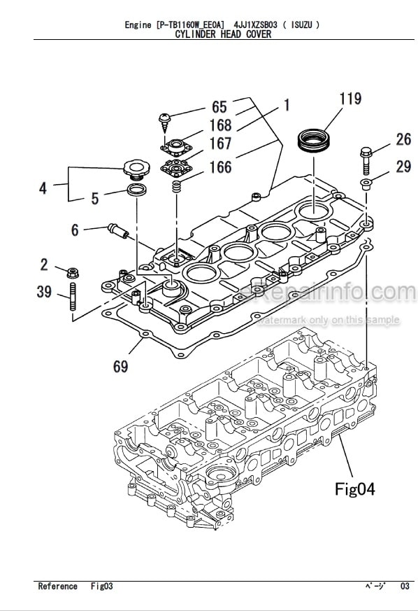 Photo 6 - Isuzu 4JJ1XZSB01 Parts Catalog Engine
