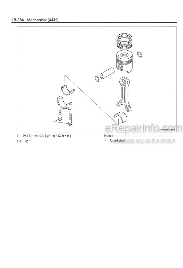 Photo 5 - Isuzu 4JJ1 Interim Tier 4 Workshop Manual Diesel Engine