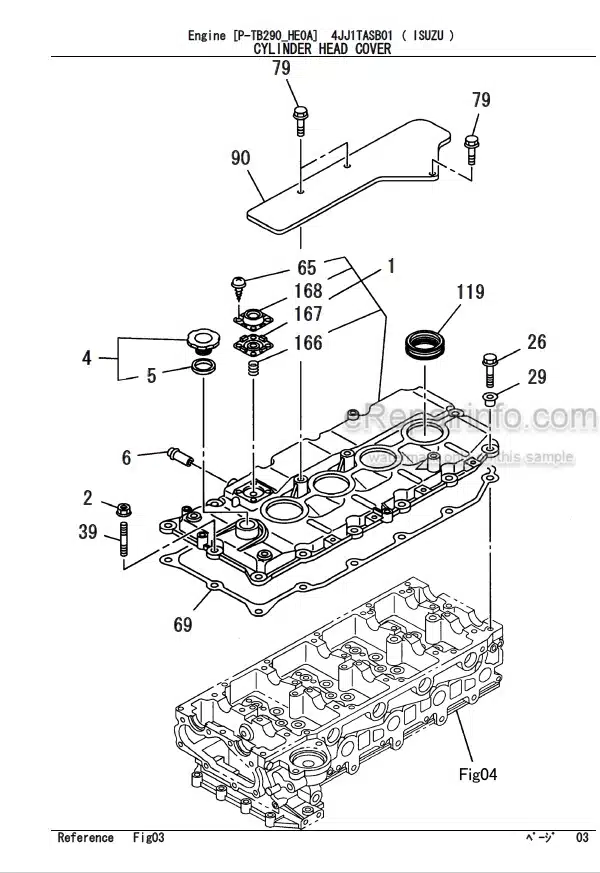 Photo 6 - Isuzu 4JJ1XZSB03 Parts Catalog Engine