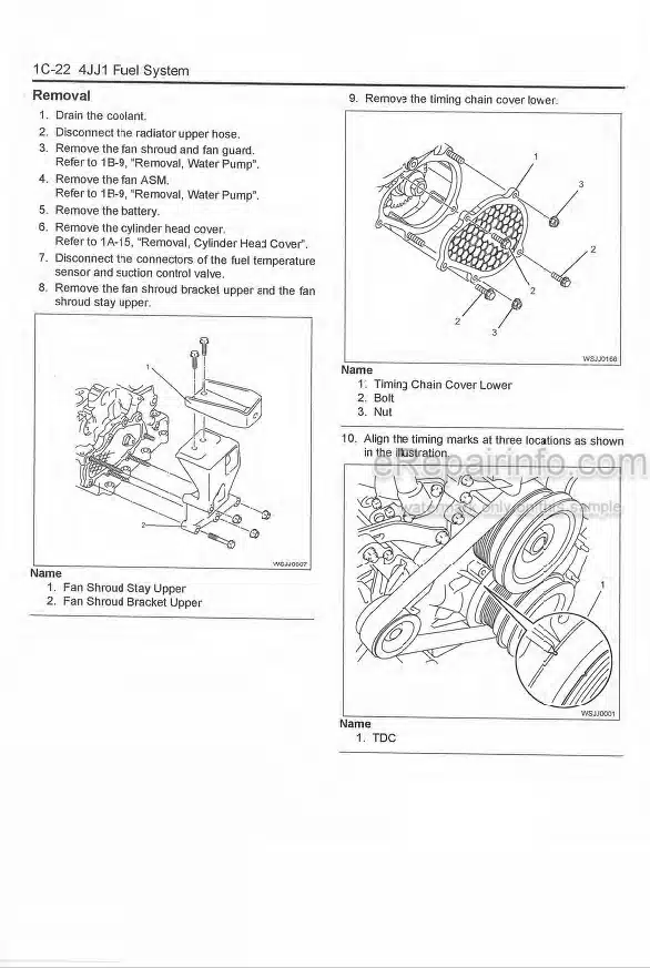 Photo 2 - Isuzu AI-4JJ1X AJ-4JJ1T BJ-4JJ1X BU-4JJ1T Workshop Manual Industrial Diesel Engine